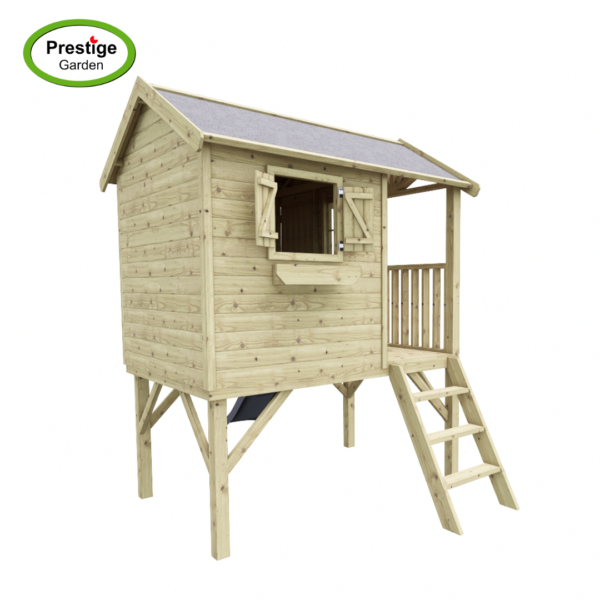 Houten speelhuis Funny XL met glijbaan - Prestige Garden - Afbeelding 4