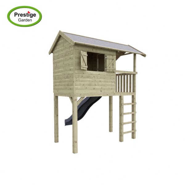 Houten speelhuis Treehut met glijbaan - Prestige Garden - Afbeelding 4