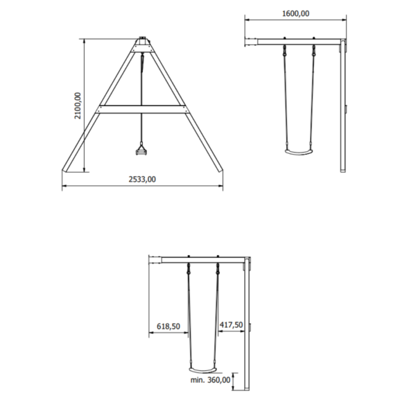 Houten speelhuis Brussel met glijbaan en aanbouwschommel (enkel) - Prestige Garden - Afbeelding 8