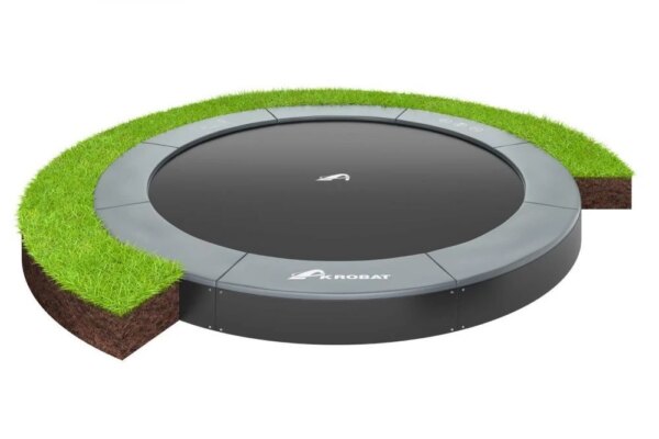 Akrobat Orbit Flat to the ground Trampoline 244 antraciet