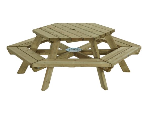 Picknicktafel Zeshoek 225cm