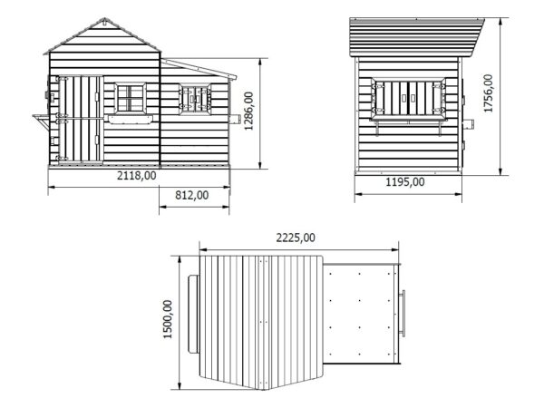 Houten speelhuis Butterfly XL - Prestige Garden