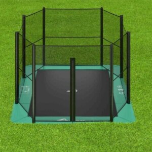 Akrobat Orbit Flat to the ground Trampoline 305x183 Groen - Incl. Veiligheidsnet