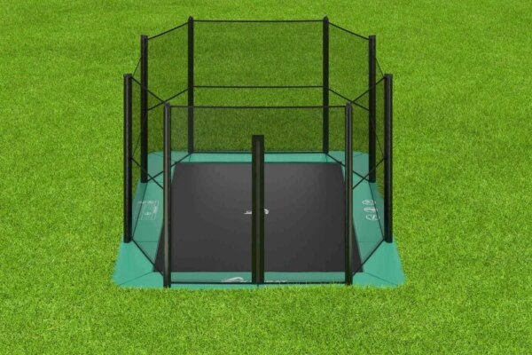 Akrobat Orbit Flat to the ground Trampoline 305x183 Groen - Incl. Veiligheidsnet