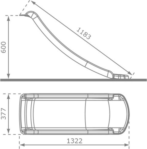 Glijbaan 130cm - H600 Appelgroen