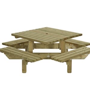 Picknicktafel Vierkant 195x195cm