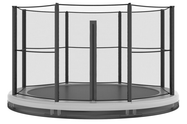 Akrobat Orbit Inground Trampoline 244 Antraciet - Incl. Veiligheidsnet