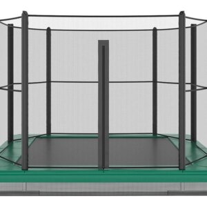 Akrobat Orbit Inground Trampoline 305x183 Groen - Incl. Veiligheidsnet