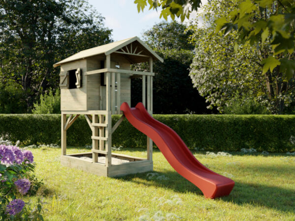 Houten speelhuis Treehut met zandbak - Prestige Garden