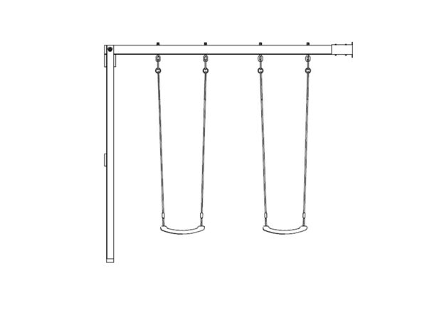 Dubbele Aanbouwschommel Prestige Garden