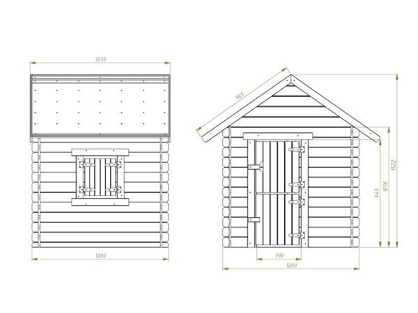 Houten speelhuisje Lois met vloer - Prestige Garden