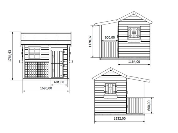 Houten speelhuis Saloon - Prestige Garden