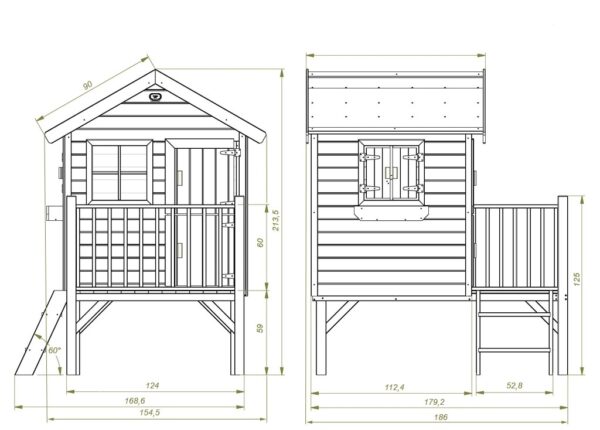 Houten speelhuis Funny L - Prestige Garden